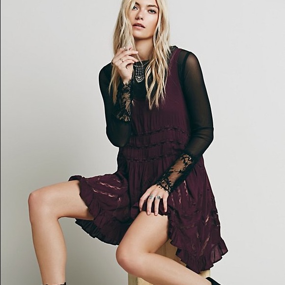 Voile and Lace Trapeze slip free people