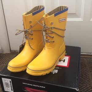 Hunter festival lace up rain boots