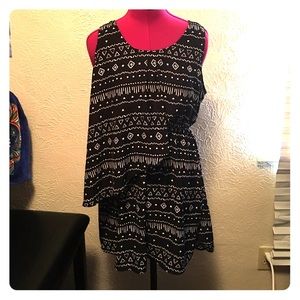 Urban Outfitters Asymetrical Tribal Black Dress