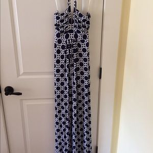 Tart Maxi Dress navy blue/white