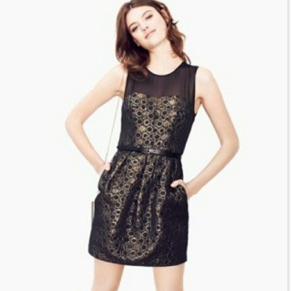 Club monaco gold bria honeycomb dress SIZE 0