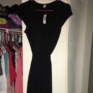 Old Navy black wrap dress