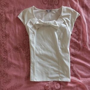 Bow White Top