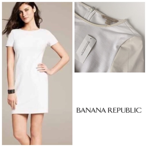 BR Vegan Leather Sleeve Dress