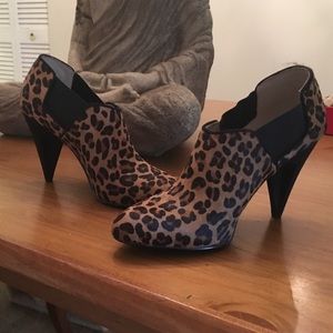 Leopard print bootie high heels. Brand new