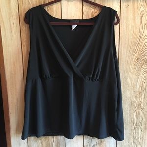 Dressy wrap front tank.