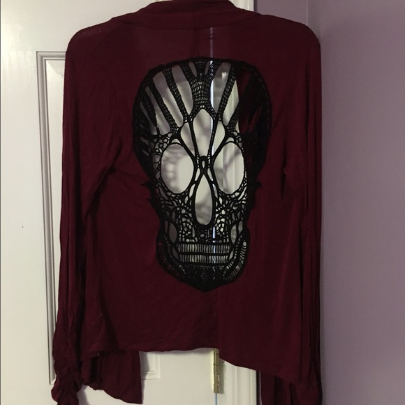 Skull back cardigan