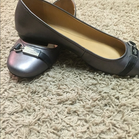 Coach Silver Flats