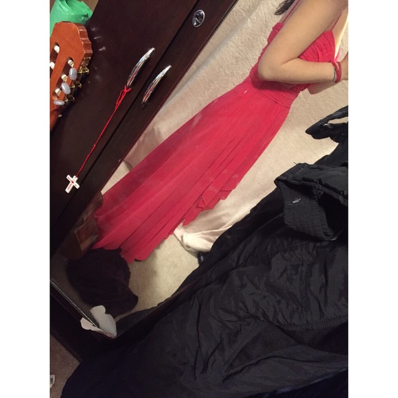 Pink high-low dress from Cache size 0 - Picture 2 of 4