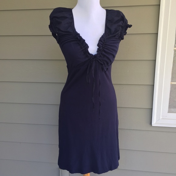Velvet by Graham and Spencer Navy Blue Dress