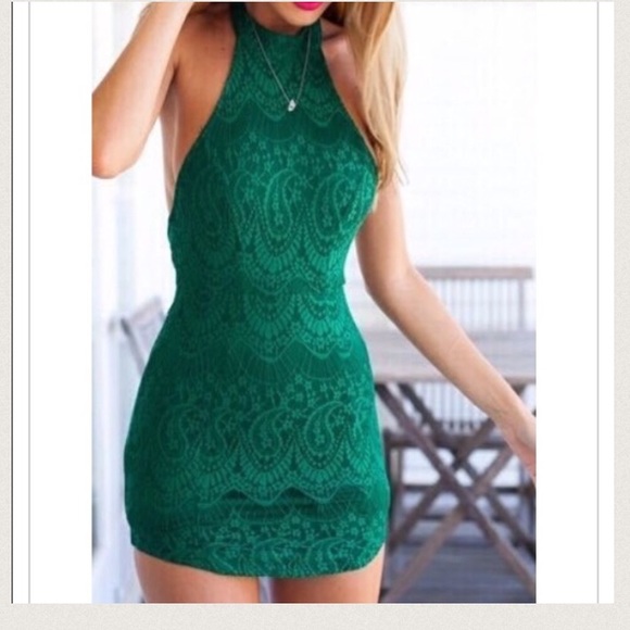 Little green lace dress