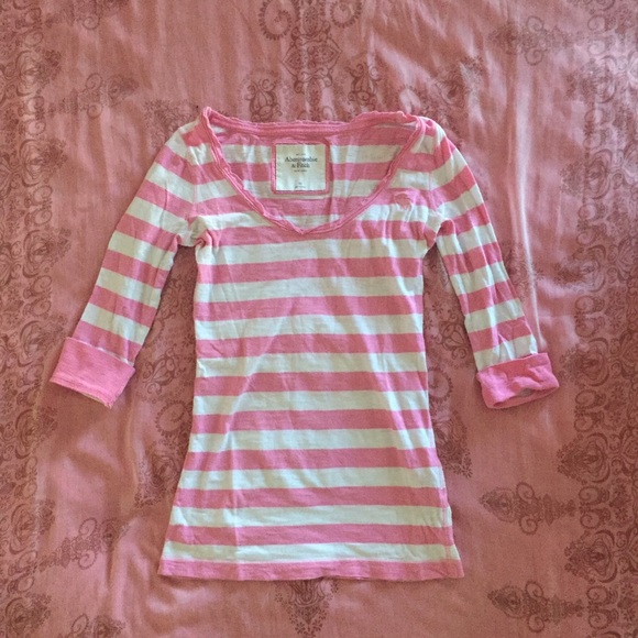 Pink/White Stripe Top