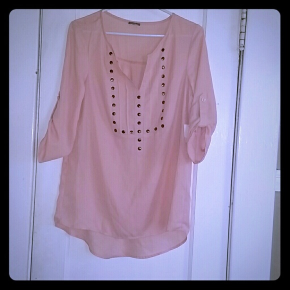 NWT Charlotte Russe pale pink tunic top