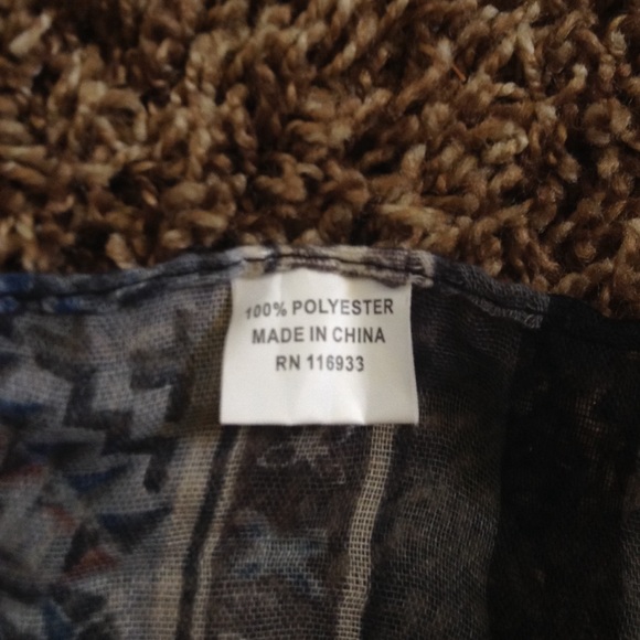 Blue Aztec Scarf - Picture 3 of 4