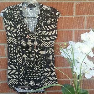 Tribal print top