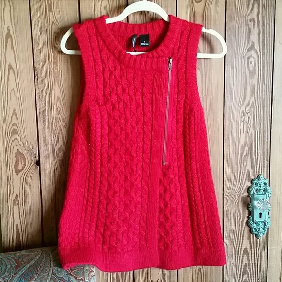 Red sweater vest
