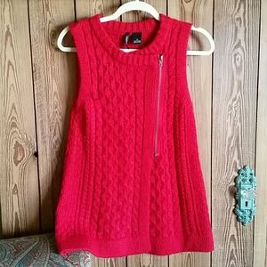 Red sweater vest