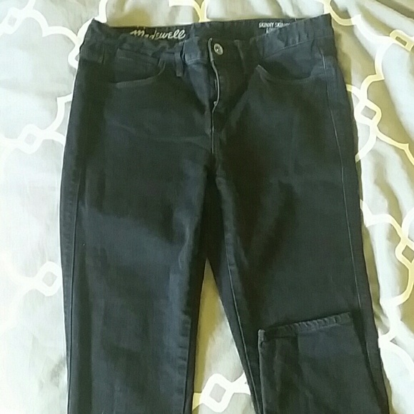 Madewell black skinny ankle jeans