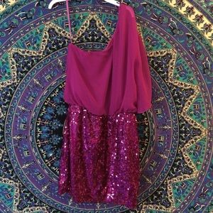 Purple flirty party dress