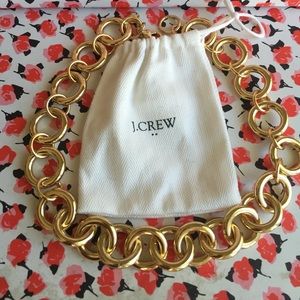 J Crew Gold Chain Statement Necklace