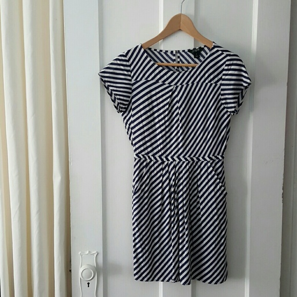 J.Crew casual striped dress, with pockets
