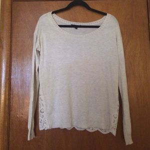 American eagle lace cream sweater