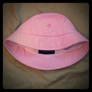 Brooks Brothers pink seersucker bucket hat