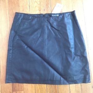 Forever 21 Vegan Leather Mini Skirt New SM
