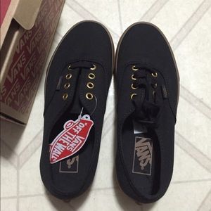 New Black Low Top Vans