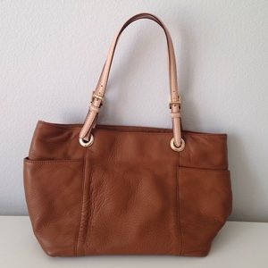 Michael Kors leather top zip tote