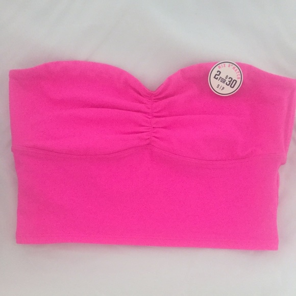 NEW Victoria's Secret PINK Longline Crop Bandeau S