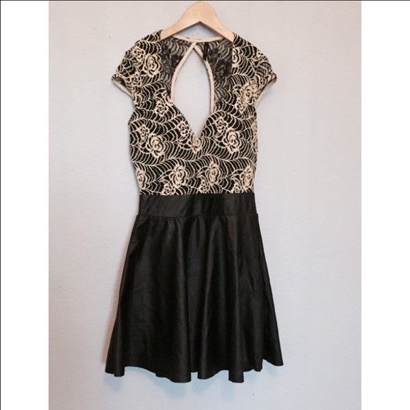 Lace leather dress. Size small