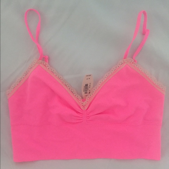 NEW Victoria's Secret pink nylon bandeau S