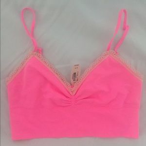 NEW Victoria's Secret pink nylon bandeau S