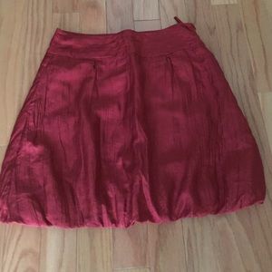 Red silk skirt / Banana Republic