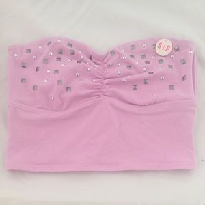 NEW Victoria's Secret PINK longline crop bandeau S