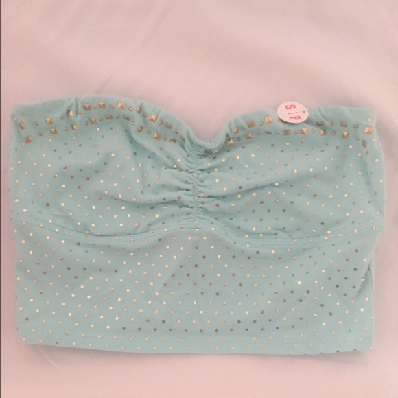 NEW Victoria's Secret PINK longline crop bandeau S