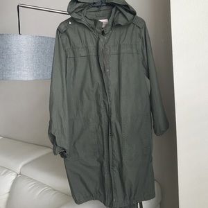 Forever 21 green trench coat