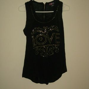 Lipstick Love Jeweled Tank Top
