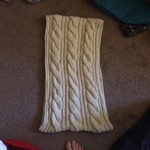Cream cable knit Infinity scarf