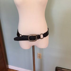 Black leather hip belt
