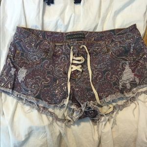 Billabong paisley shorts