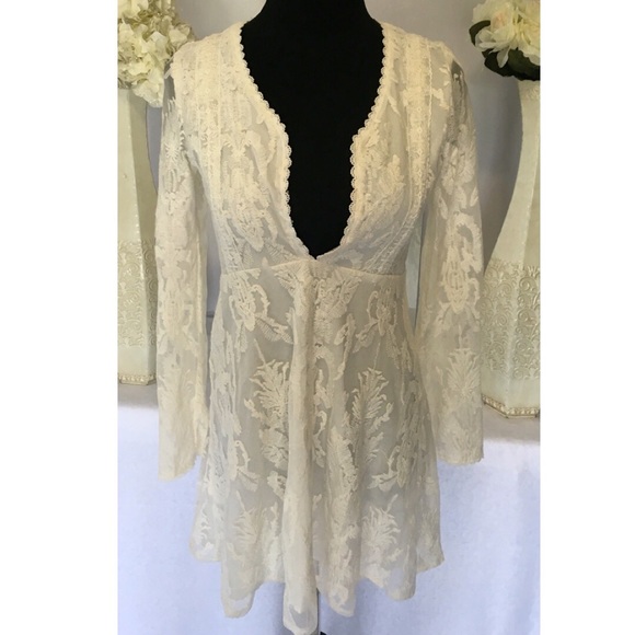 Lace Bell Sleeve Dress | NOT FREE PEOPLE