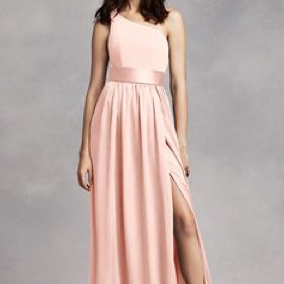 Vera wang bridesmaid dress blush one shoulder
