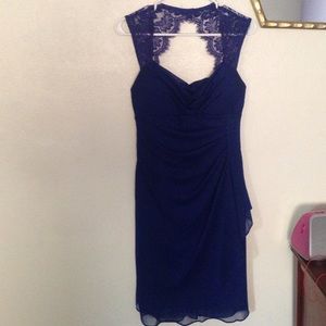 Royal blue chiffon dress