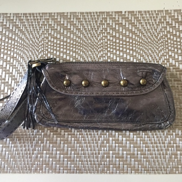 Carla Mancini leather wristlet