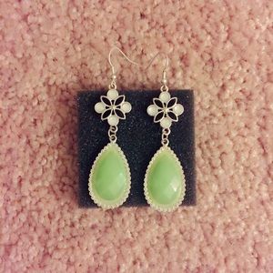 Silver tear drop earrings