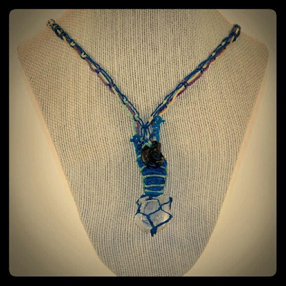 ✖ SOLD! ✖Quartz and Ammonite Necklace - Handmade