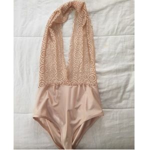 Nude/ pink lace bodysuit!