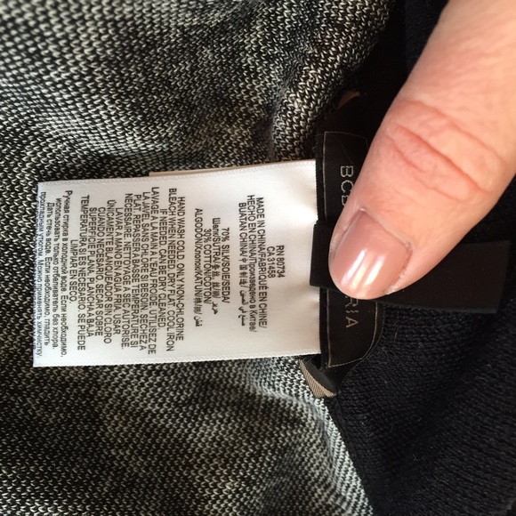 *SOLD* BCBG silk cotton knit jacket black white - Picture 4 of 4